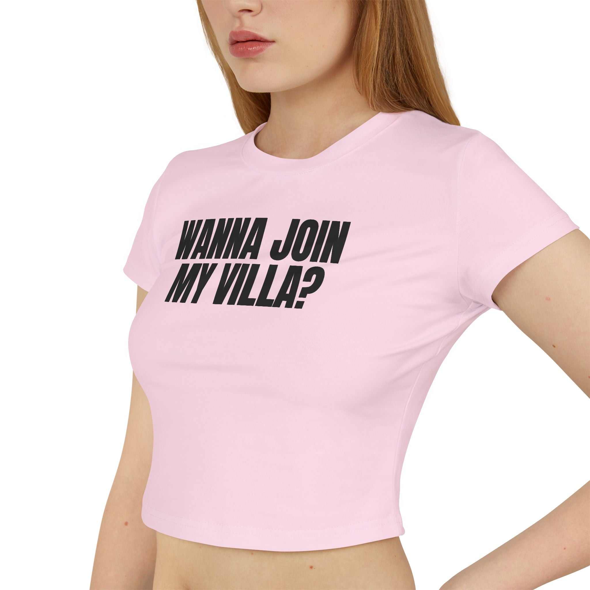 Crop Tee 100% Organic Cotton: Wanna Join My Villa?
