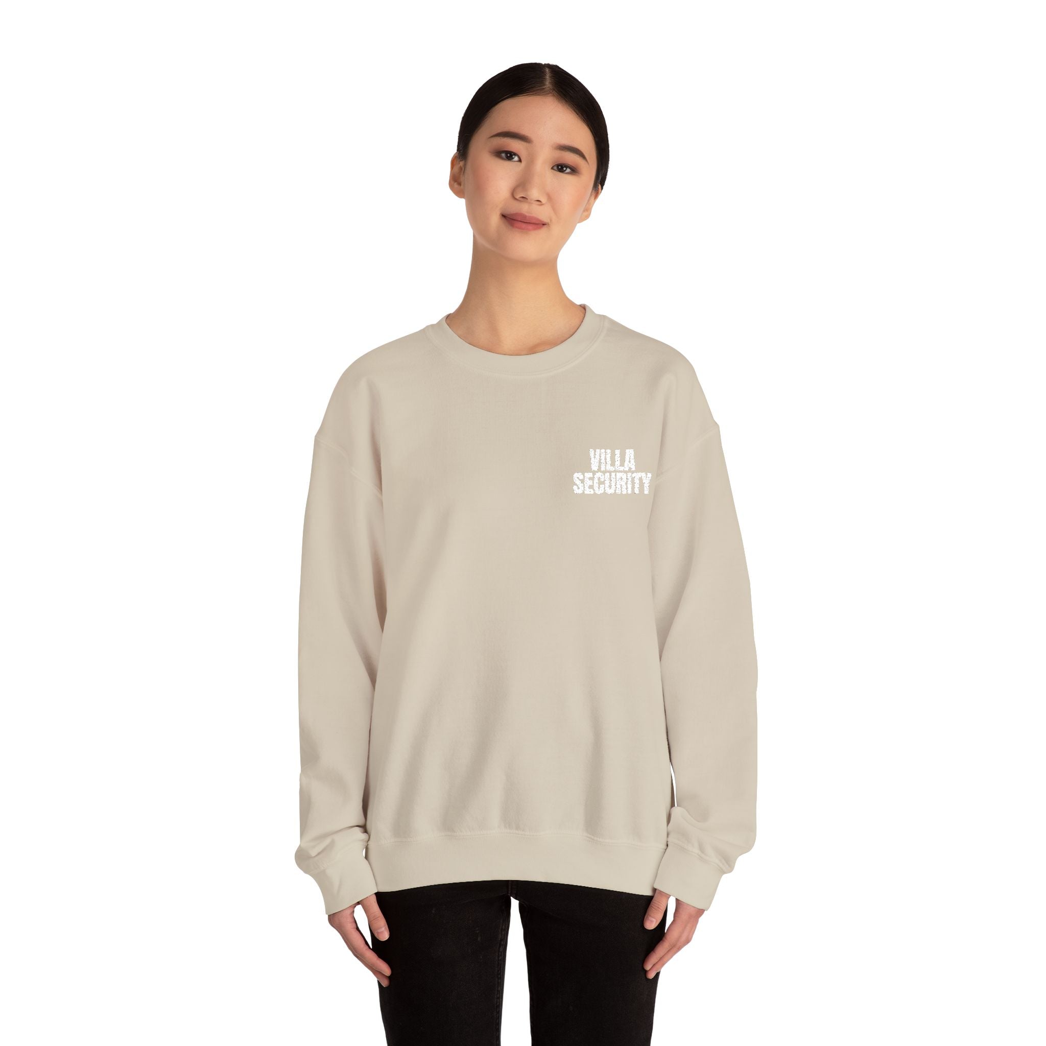 Embroidery Crew Neck: Villa Security (WF)