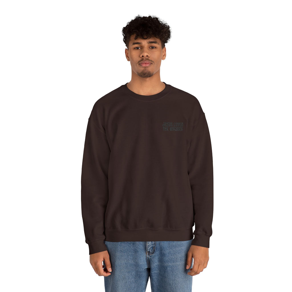Embroidery Crew Neck: Jesus Loved The Whores